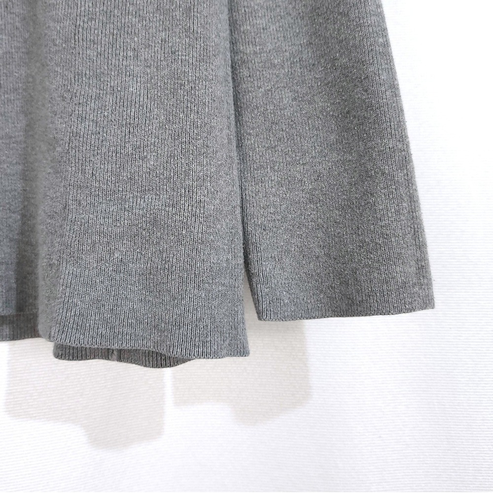 Vintage Polo Jeans Ralph Lauren Ribbed Quarter Zip Sweater Womens Large Gray - Picture 5 of 8